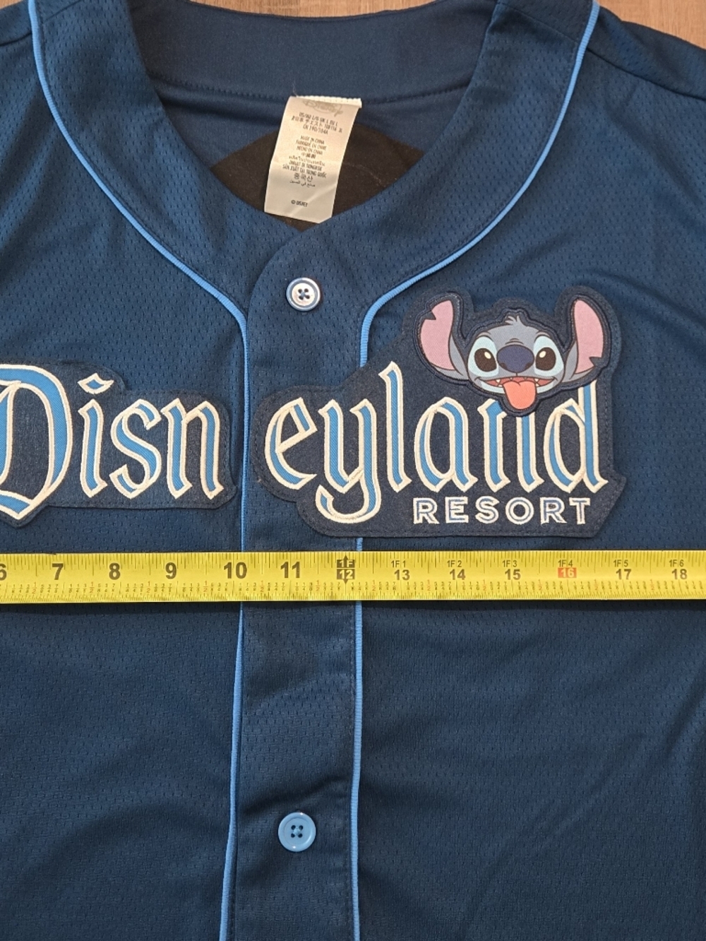 Disney Parks Blue Stitch Baseball Jersey Adult Large - Picture 9 of 9